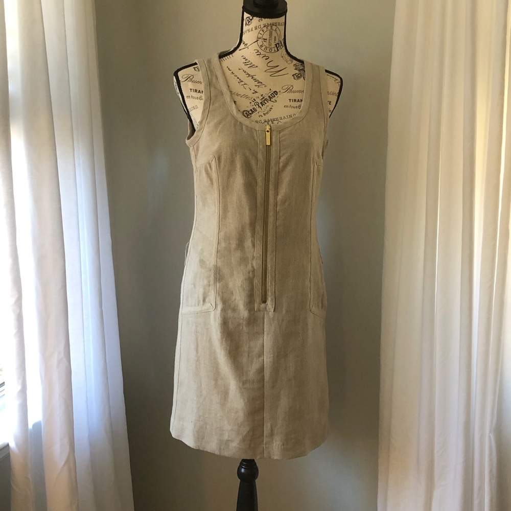 MICHAEL KORS LINEN SHIFT DRESS SIZE 4